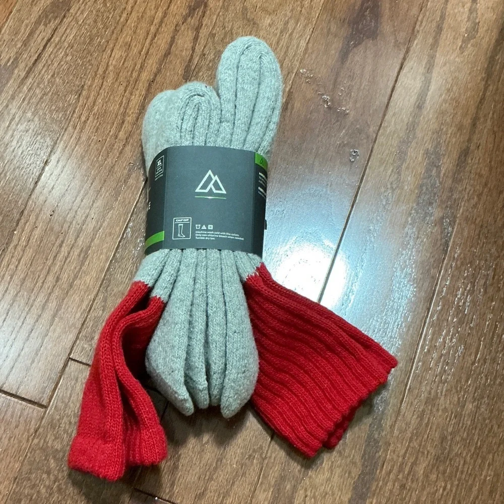 Alpine Design Men's XL Thermal Boot Socks - 2 pair, calf cut, heavy weight